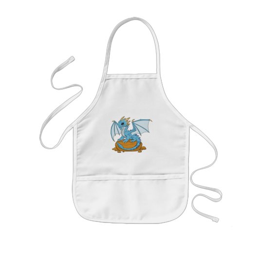 Little Blue Dragon 子供用エプロン (正面)