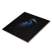 Little Blue Heron ブラック4ルクス タイル (側面)