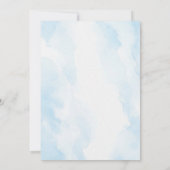 Little Blue Jean Baby Is On The Way Baby Shower 招待状 (裏面)