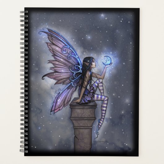 Little Blue Moon Fairy Fantasy Art Illustration プランナー手帳 (正面)