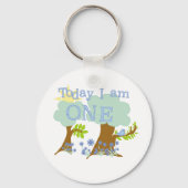 Little Bluebird 1st誕生日Tシャツとギフト キーホルダー (正面)