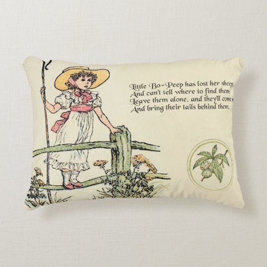 Little Bo-Peep:ケイトクラシックグリーンアウェイ子供部屋 アクセントクッション (正面)
