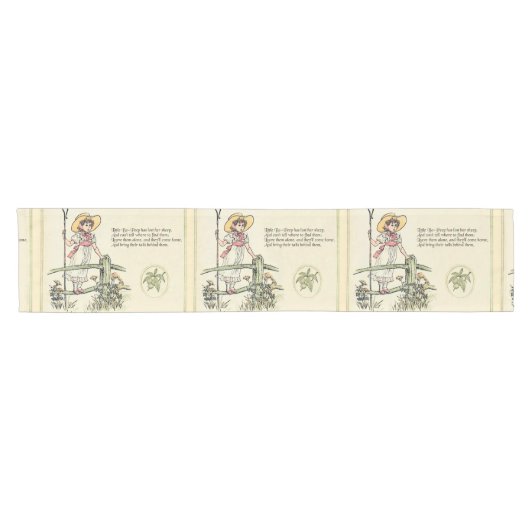 Little Bo-Peep:ケイトクラシックグリーンアウェイ子供部屋 ショートテーブルランナー (横)