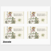 Little Bo-Peep：ケイトクラシックグリーンアウェイ子供部屋 長方形シール (シート)