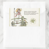 Little Bo-Peep：ケイトクラシックグリーンアウェイ子供部屋 長方形シール (バッグ)