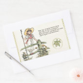 Little Bo-Peep：ケイトクラシックグリーンアウェイ子供部屋 長方形シール (封筒)