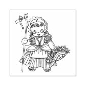 Little Bo peepe Doll Girl mother goose art ラバースタンプ (インプリント)