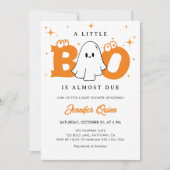 Little Booかわいいニュートラルハロウィーンベイビーシャワー 招待状 (正面)