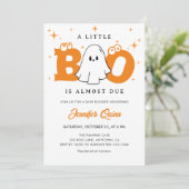 Little Booかわいいニュートラルハロウィーンベイビーシャワー 招待状 (スタンド正面)