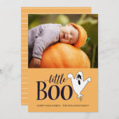 Little Booかわいいハロウィーンベビー写真 シーズンカード (正面/裏面)