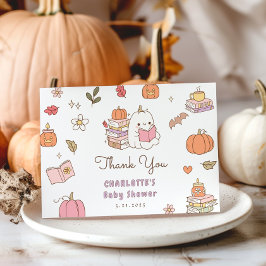 Little Booが原因の薄紫かわいい赤ちゃんシャワー サンキューカード