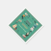 LITTLE BOOが幽霊カボチャ不気味赤ちゃんシャワー スタンダードカクテルナプキン (角)