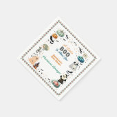 LITTLE BOOが幽霊カボチャ不気味赤ちゃんシャワー スタンダードカクテルナプキン (角)