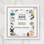 LITTLE BOOが幽霊カボチャ不気味赤ちゃんシャワー フェイバータグ (裏面)