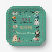 LITTLE BOOが幽霊カボチャ不気味赤ちゃんシャワー ペーパープレート (正面)