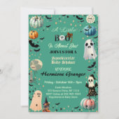 LITTLE BOOが幽霊カボチャ不気味赤ちゃんシャワー 招待状 (正面)