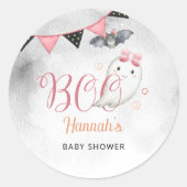 Little Booはほとんどデューガールベイビーシャワーの好意 ラウンドシール (正面)