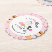 Little Booはほとんどピンクの赤ちゃんシャワー ペーパーコースター (アングル)