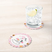 Little Booはほとんどピンクの赤ちゃんシャワー ペーパーコースター (インサイチュ)