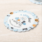 Little Booはほとんどブルーベビーシャワー ペーパーコースター (アングル)