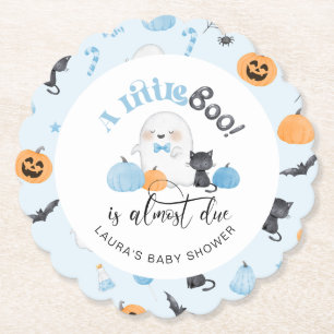 Little Booはほとんどブルーベビーシャワー ペーパーコースター