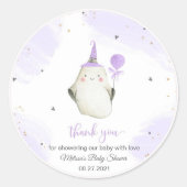 Little Booはほとんど赤ちゃんシャワー ラウンドシール (正面)