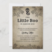 Little Booはハロウィン素朴の赤ちゃんシャワー 招待状 (正面)