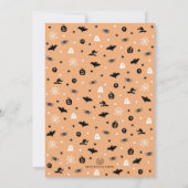 Little Booはハロウィーン幽霊赤ちゃんシャワー醸造 招待状 (裏面)