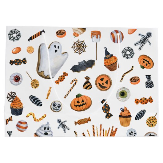 Little Booは可愛いハロウィーンのためにある ラージペーパーバッグ (裏面)