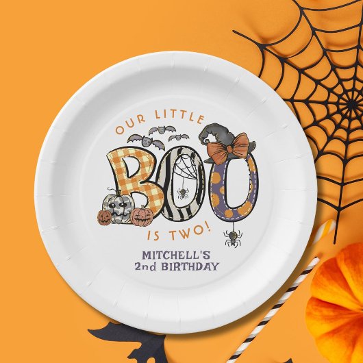 Little Booは2ハロウィーン2回目の誕生日 ペーパープレート