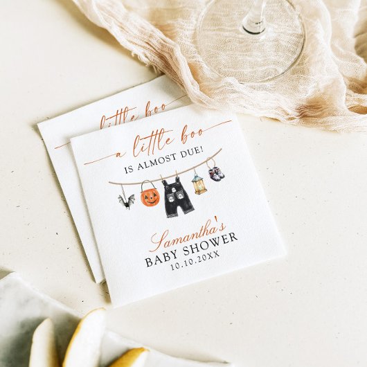 Little Booほとんどハロウィーンの赤ちゃんシャワー スタンダードカクテルナプキン