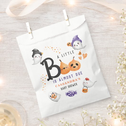 Little Booほとんどハロウィーンの赤ちゃんシャワー フェイバーバッグ (クリップ留めされた状態)