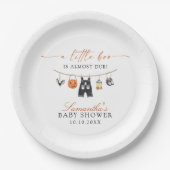 Little Booほとんどハロウィーンの赤ちゃんシャワー ペーパープレート (正面)