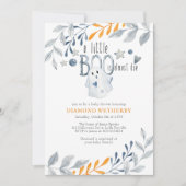 Little Booほとんどハロウィーンの赤ちゃんシャワー 招待状 (正面)