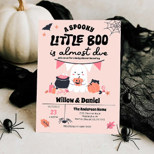 Little Booほとんどハロウィーンの赤ちゃんシャワー 招待状