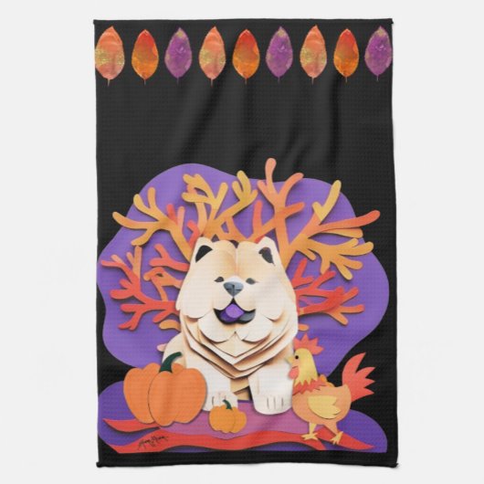 LITTLE BOOクリームチャウ キッチンタオル