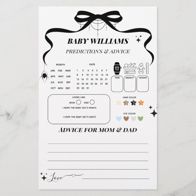 Little Booゴシックのハロウィーン赤ちゃんシャワーゲーム (正面)