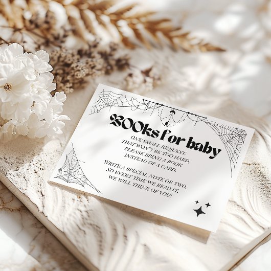 Little BooゴシックHalloween Baby Shower Books エンクロージャーカード