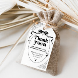 Little Booゴシッミニマルクハロウィーン赤ちゃんシャワー ギフトタグ