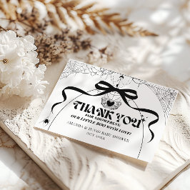 Little Booゴシッミニマルクハロウィーン赤ちゃんシャワー サンキューカード