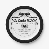 Little Booゴシッミニマルクハロウィーン赤ちゃんシャワー ペーパープレート (正面)