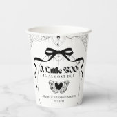 Little Booゴシッミニマルクハロウィーン赤ちゃんシャワー 紙コップ (裏面)