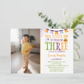 Little BooターニングThree Boo第三誕生日写真 招待状 (スタンド正面)