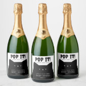 Little Booハロウィーンの赤ちゃんシャワー彼女がポップ スパークリングワインラベル (ボトル)