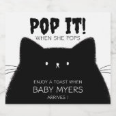 Little Booハロウィーンの赤ちゃんシャワー彼女がポップ スパークリングワインラベル (シングルラベル)