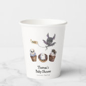 Little Booハロウィーンカップケーキベビーシャワー 紙コップ (裏面)