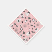 Little Booハロウィーンピンクの赤ちゃんシャワー スタンダードカクテルナプキン (角)