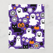 Little booハロウィーンベイビーシャワーサンキューカード (裏面)