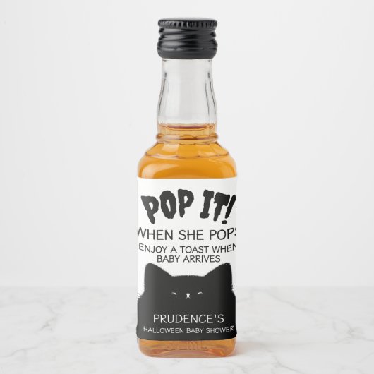 Little Booハロウィーンベビーシャワー リキュールボトルラベル (正面)