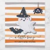 Little Booハロウィーンベビーシャワー ワインラベル (シングルラベル)